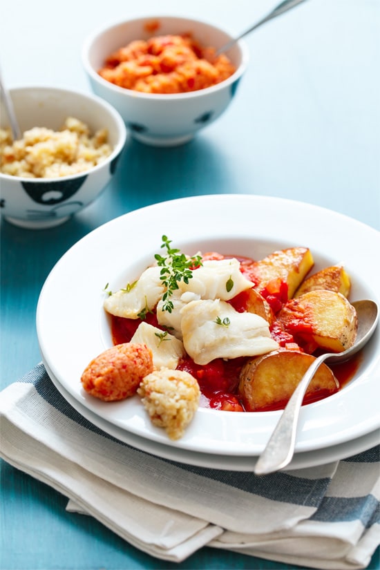 Saffron-infused Bouillabaisse with Breadcrumb Rouille