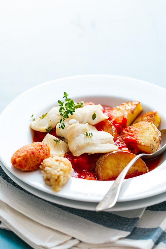 Saffron-infused Bouillabaisse with Breadcrumb Rouille