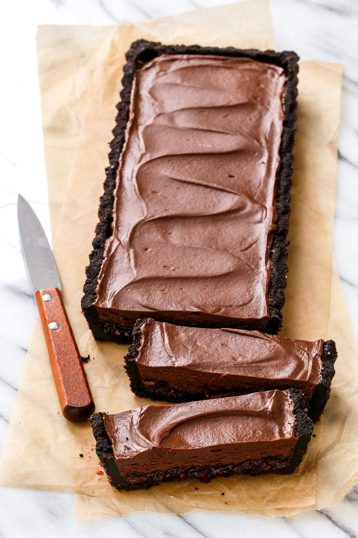 Tart Cherry Chocolate Tart | Love and Olive Oil