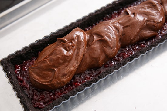 Dark Chocolate & Tart Cherry Tart