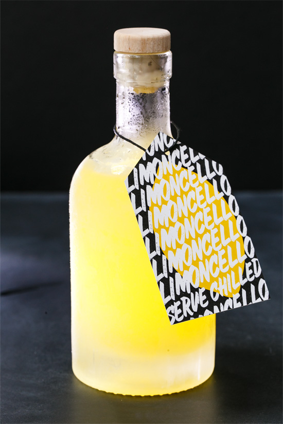 Homemade Meyer Limoncello and Free Printable Gift Tags