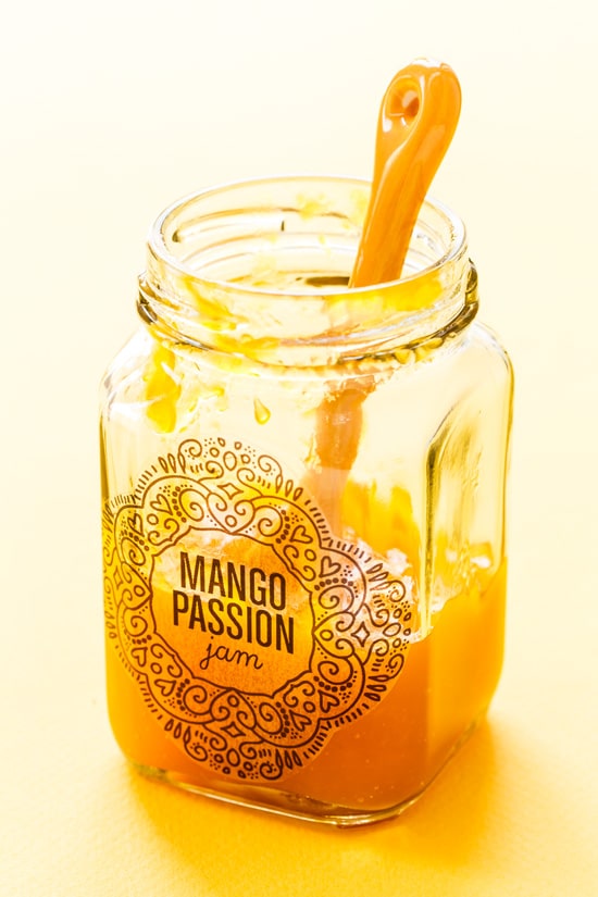 Mango Passion Fruit Jam plus FREE printable canning labels