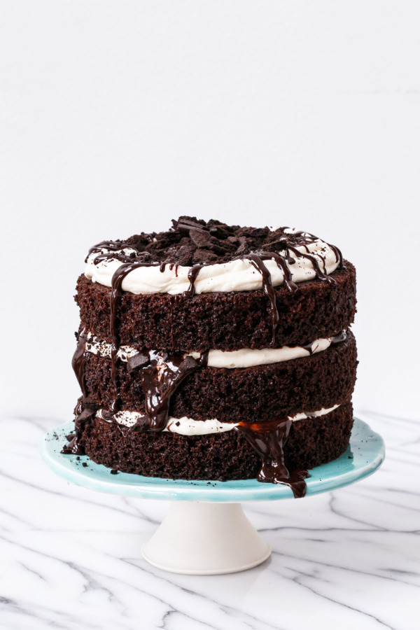 Kentucky Mudslide Cake Recipe with Bourbon Whipped Cream