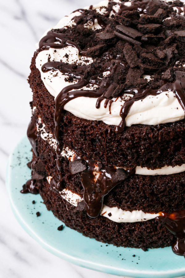 Kentucky Mudslide Cake Recipe with Bourbon Whipped Cream