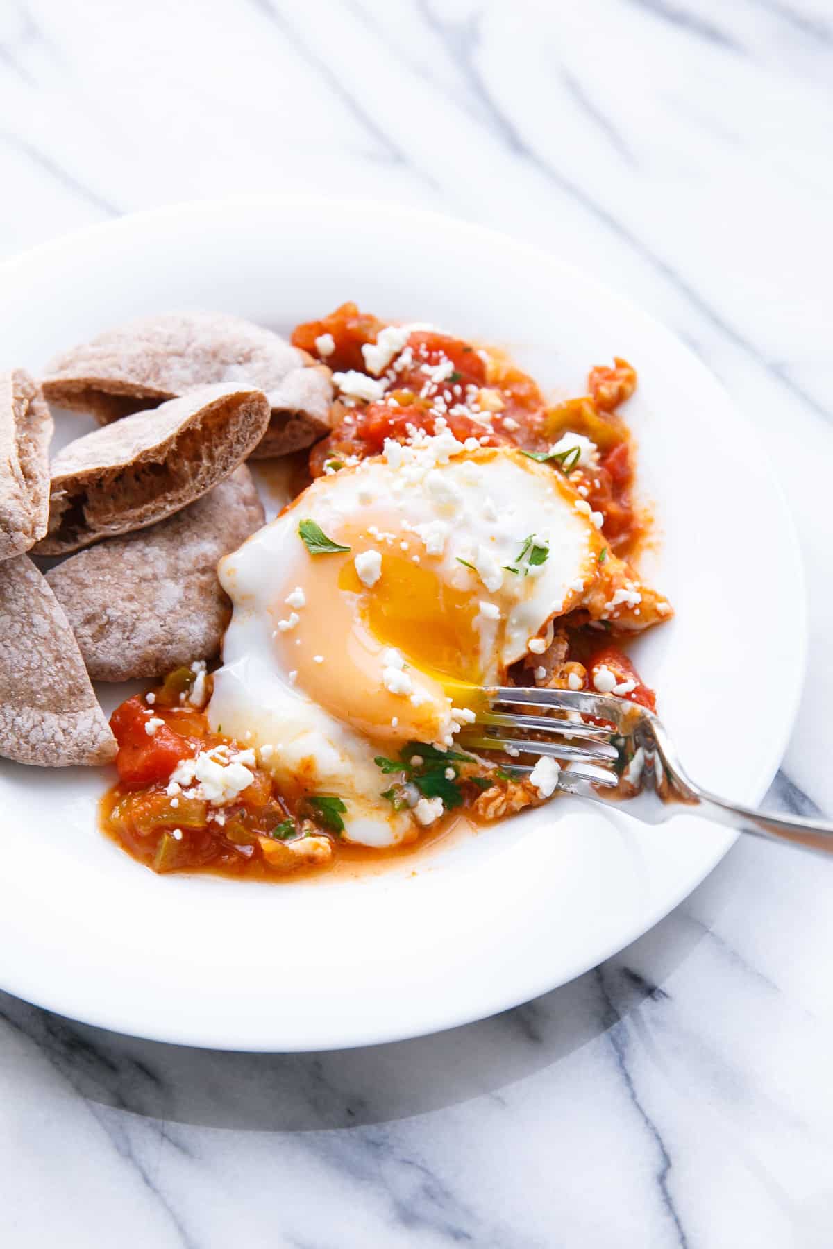 Shakshouka (Poached Eggs in Spicy Tomato Sauce) Love and Olive Oil