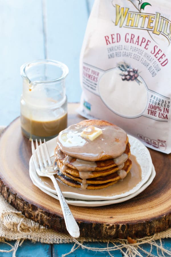 Sweet Potato Pancakes with Cinnamon Cream Syrup