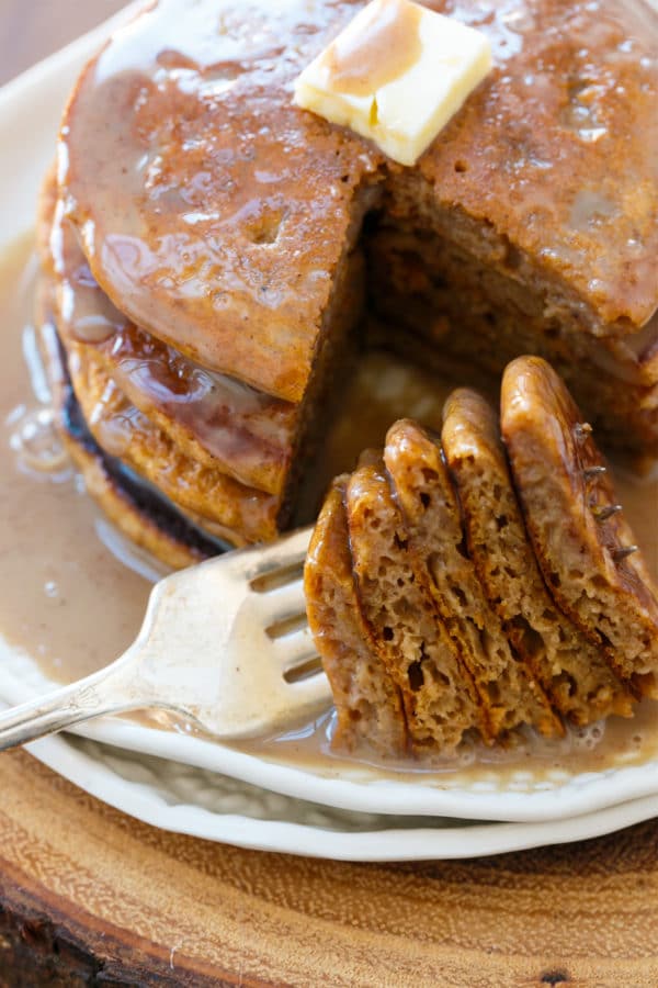 Sweet Potato Pancakes with Cinnamon Cream Syrup