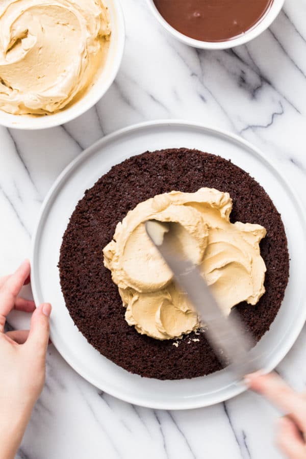 Chocolate Sweet Potato Layer Cake with Molasses Buttercream