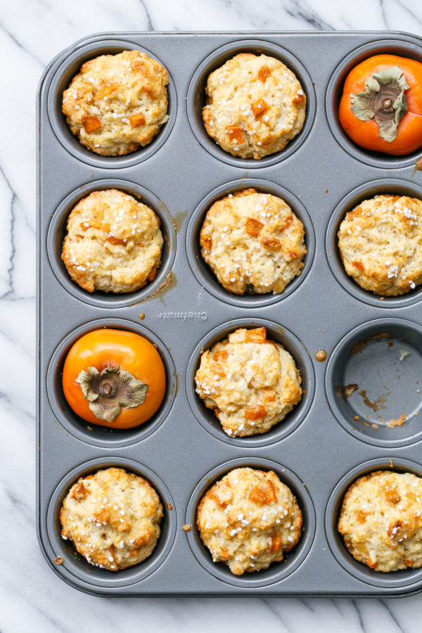 Ginger Persimmon Scone Muffins