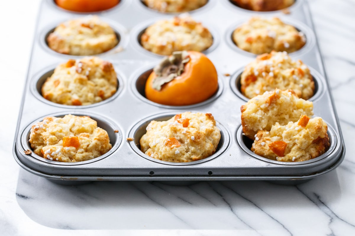 Ginger Persimmon Scone Muffins Love and Olive Oil