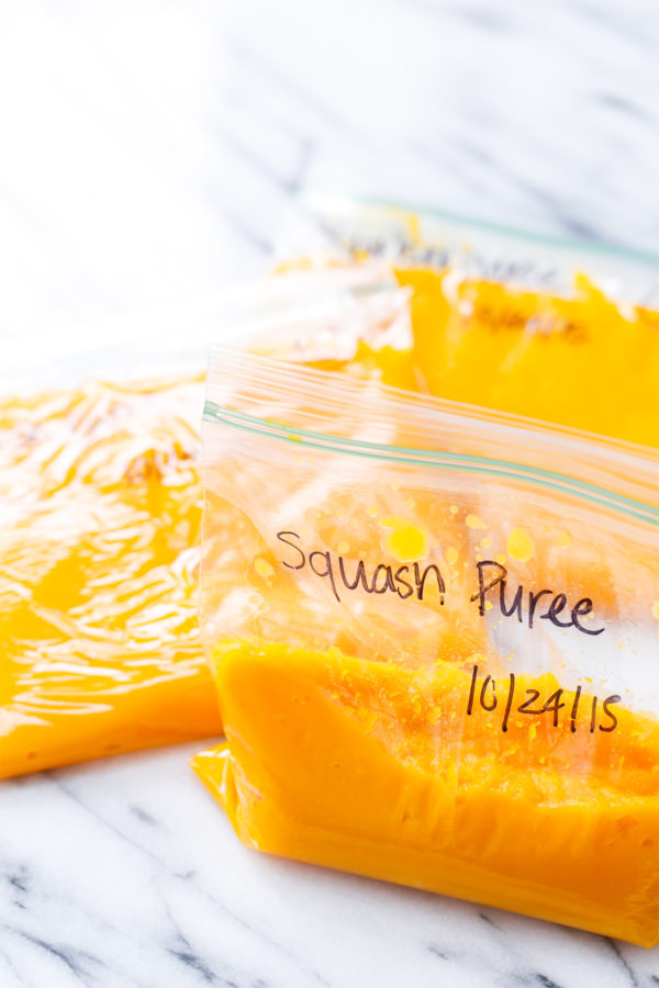 Making and Freezing Homemade Squash Puree