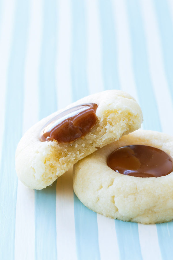 Dulce de Leche Shortbread Thumbprint Cookies