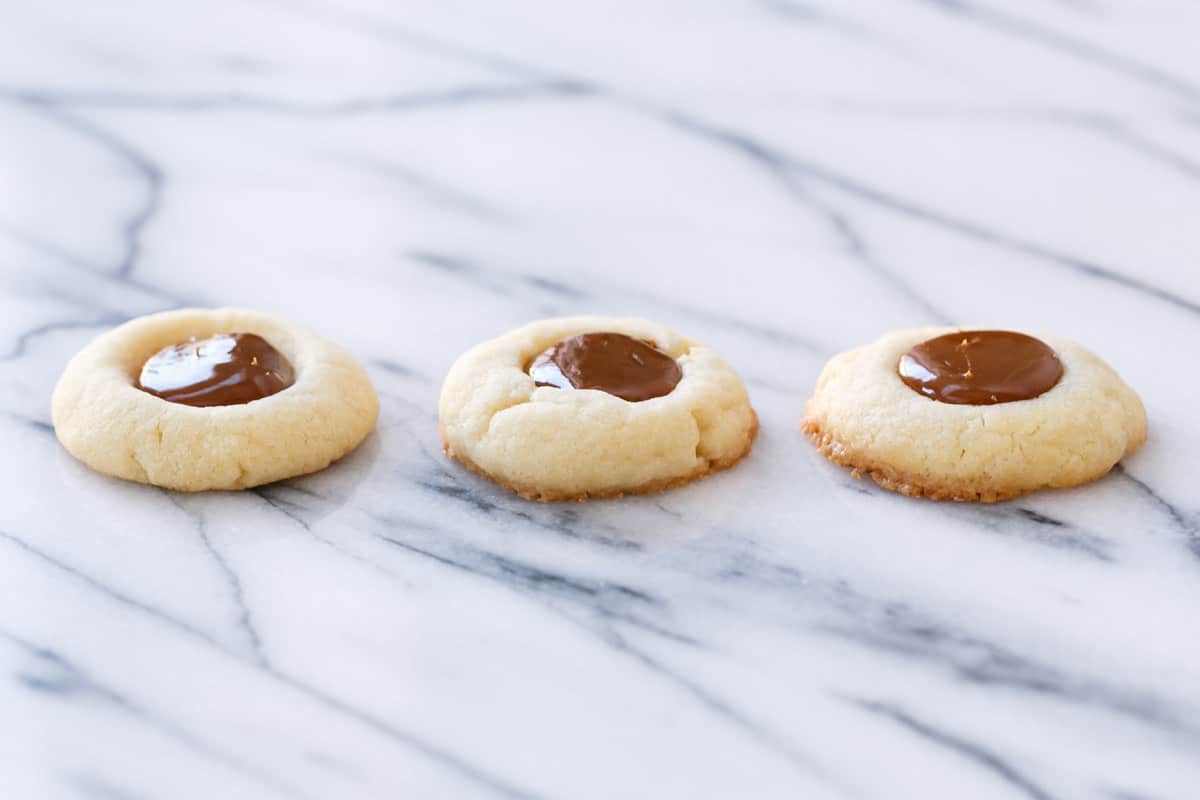 Dulce de Leche Shortbread Thumbprint Cookies Love and Olive Oil