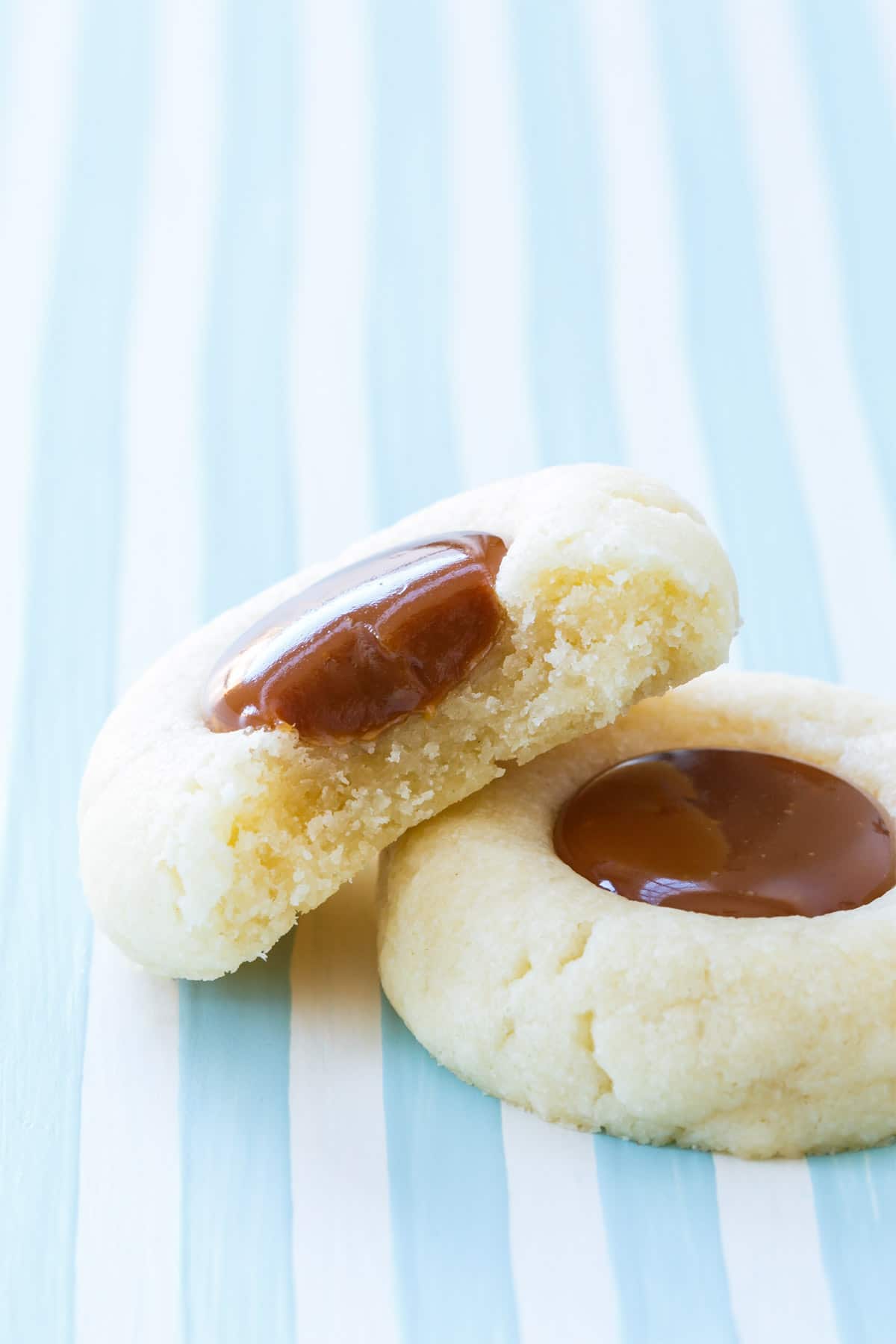 Dulce de Leche Shortbread Thumbprint Cookies Love and Olive Oil