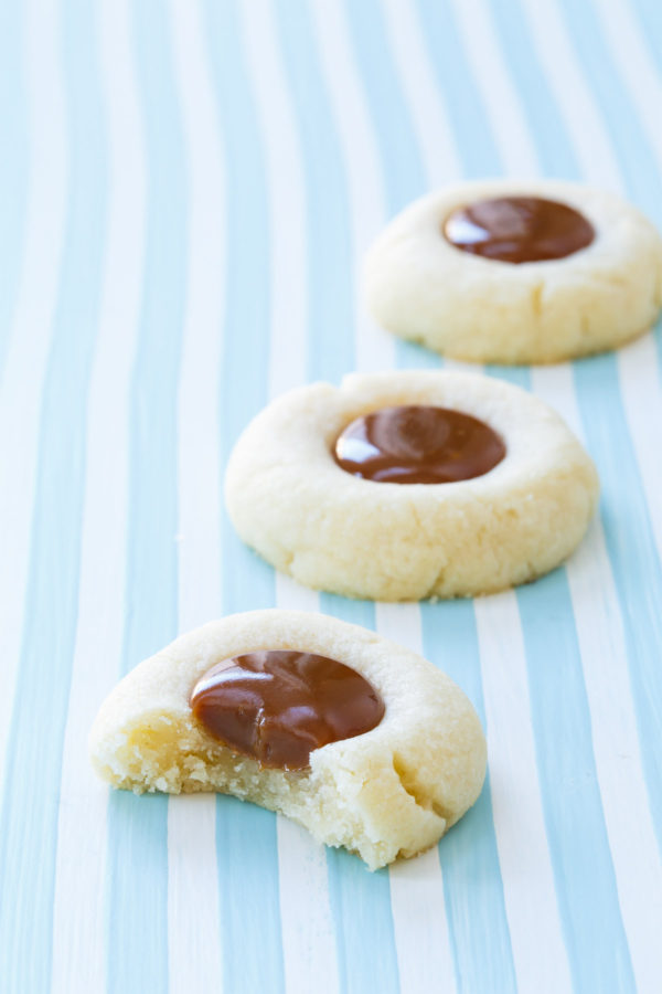 Dulce de Leche Shortbread Thumbprint Cookies