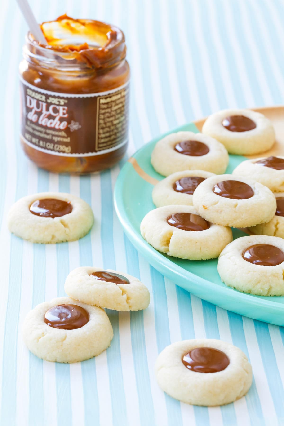 Dulce de Leche Shortbread Thumbprint Cookies Love and Olive Oil