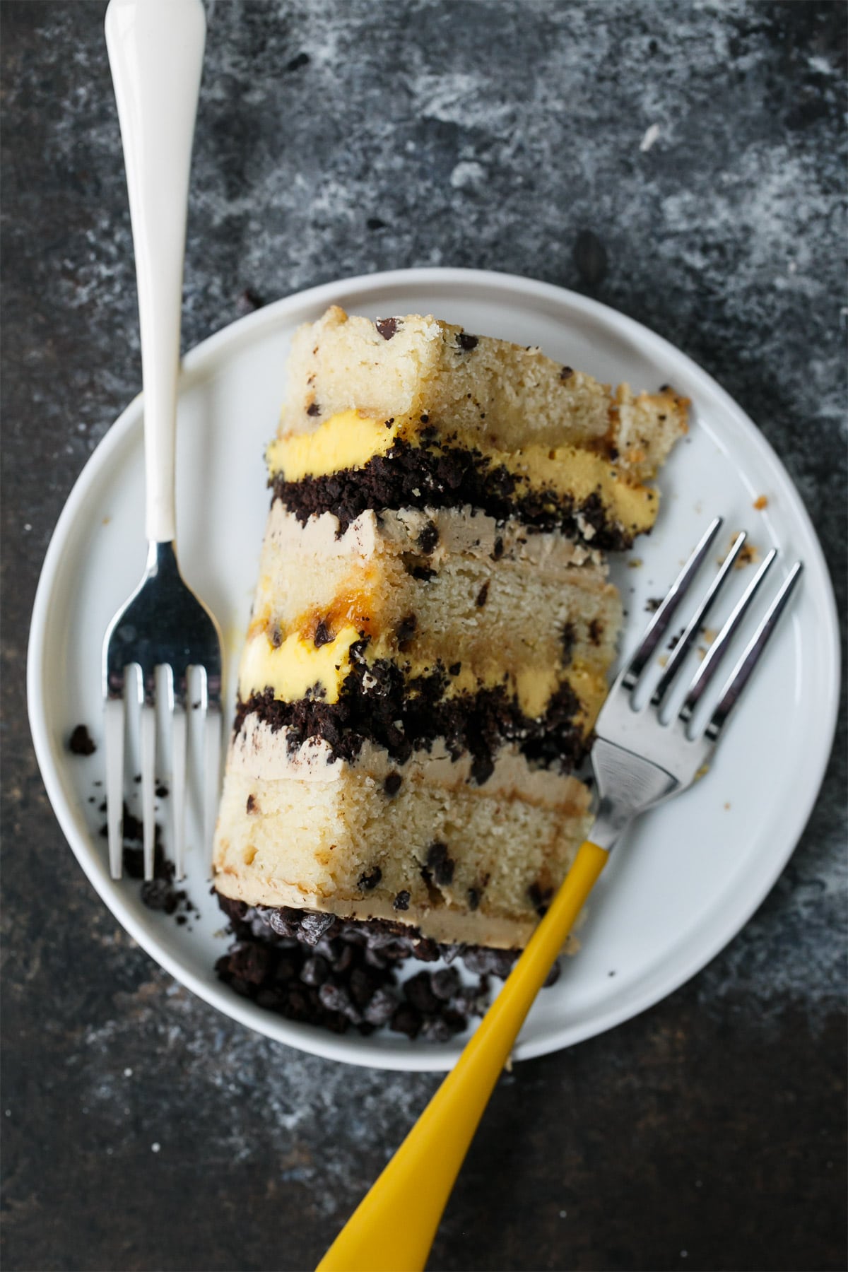 Buttermilk Chocolate Chip & Passion Fruit Naked Layer Cake Love and