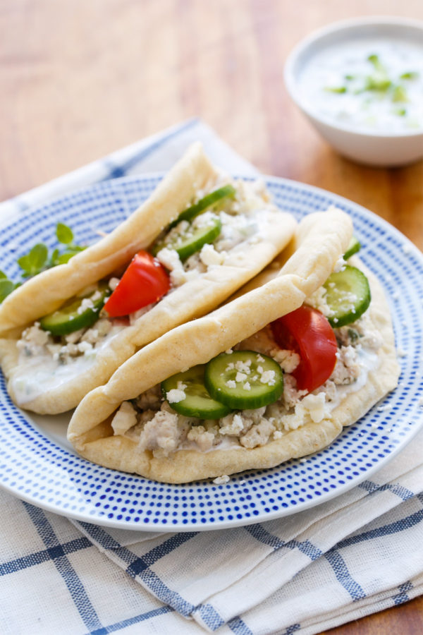 Greek Turkey Gyro Tacos