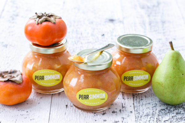 Pear and Persimmon Jam and Free Downloadable Labels