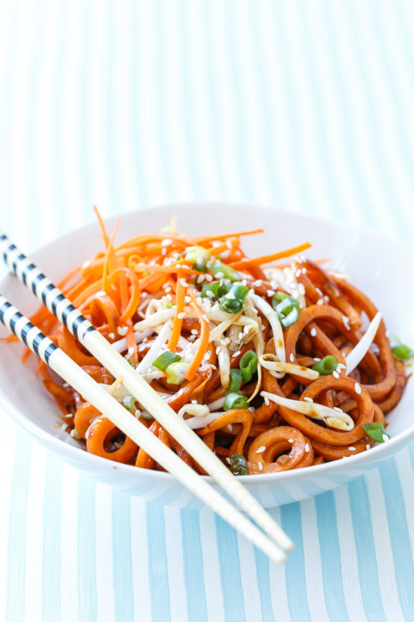 Spiralized Sweet Potato Soy Sauce Noodles