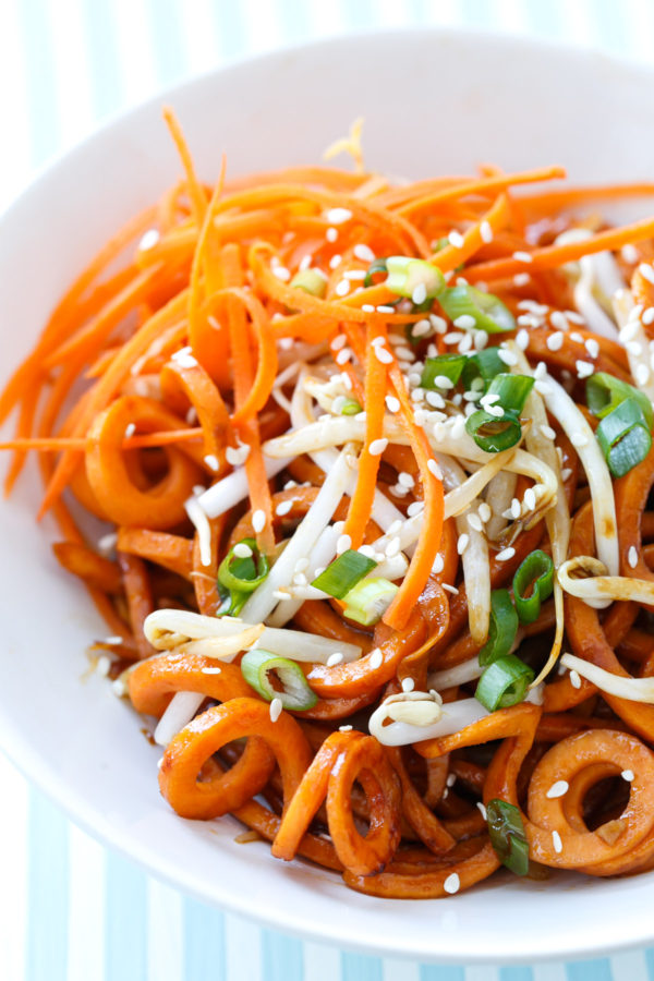 Spiralized Sweet Potato Soy Sauce Noodles