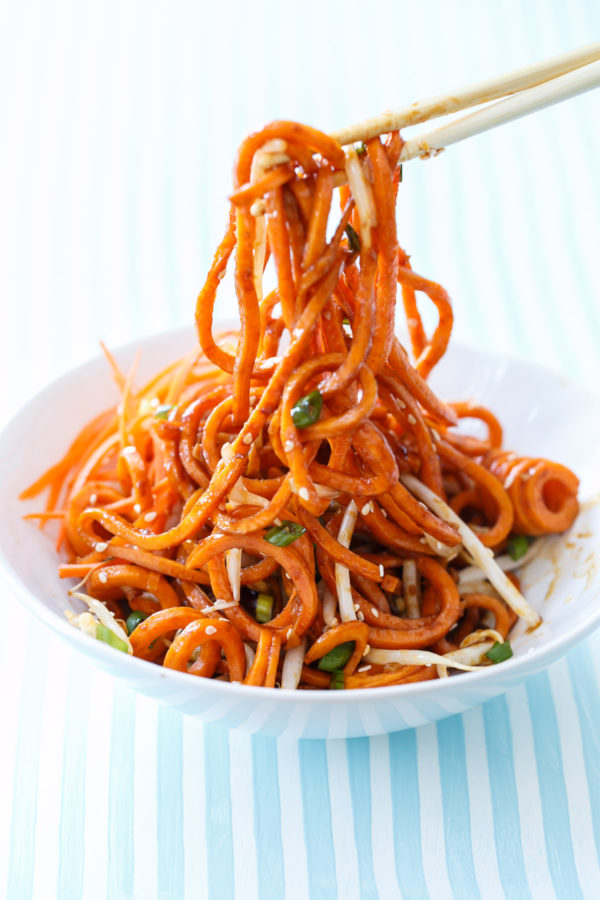 Spiralized Sweet Potato Soy Sauce Noodles