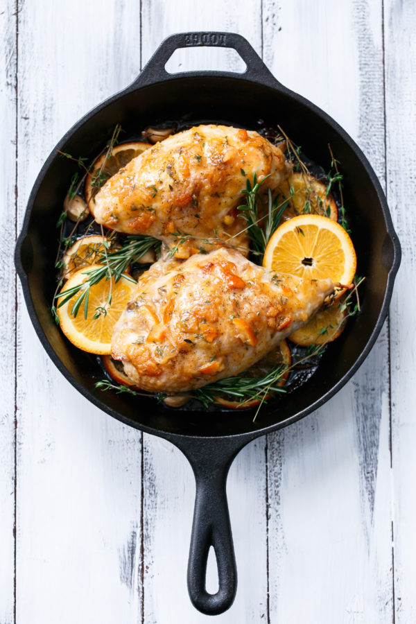 Orange Marmalade Skillet Roasted Chicken Breasts