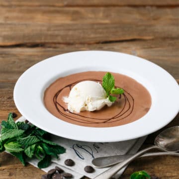 Mint Chocolate Dessert Soup | Love and Olive Oil