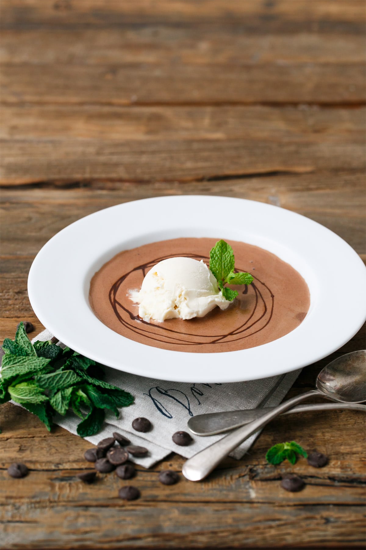 Mint Chocolate Dessert Soup | Love and Olive Oil