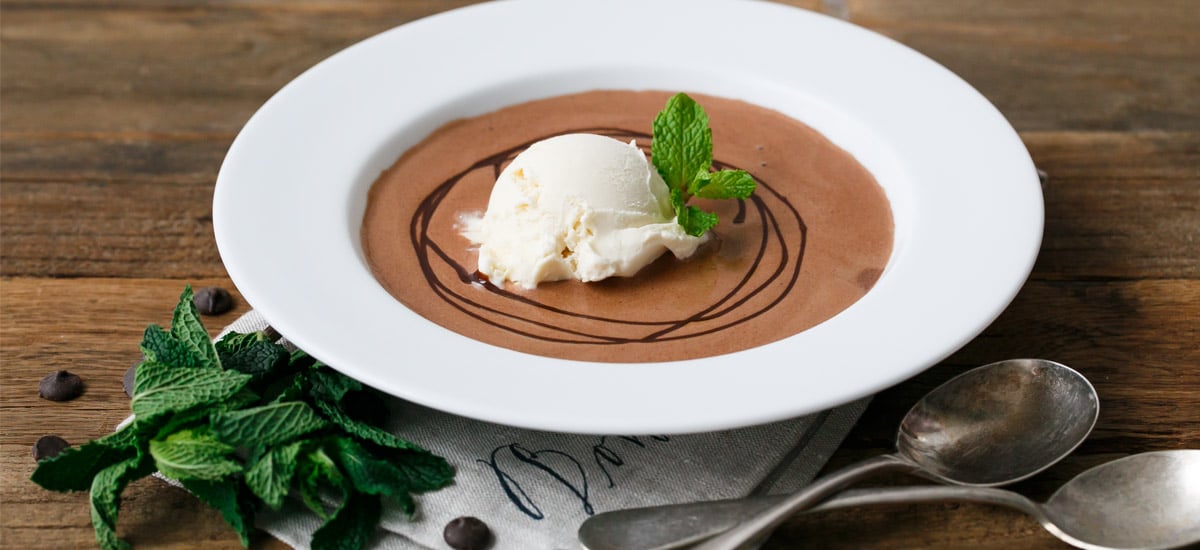 Mint Chocolate Dessert Soup | Love and Olive Oil