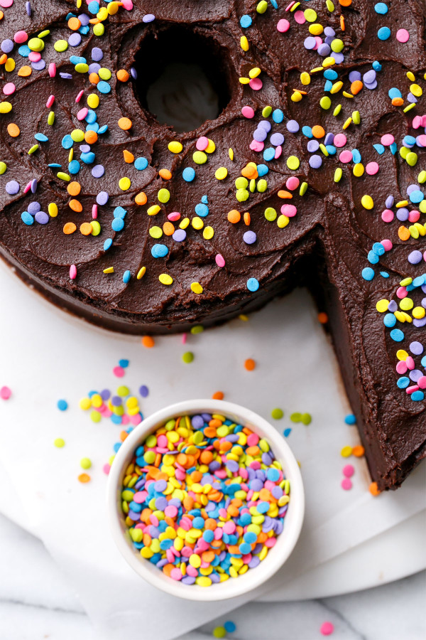 Funfetti Birthday Cake with Chocolate Buttercream