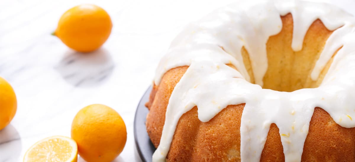 Greek Yogurt & Lemon Bundt Cake with Meyer Lemon Glaze