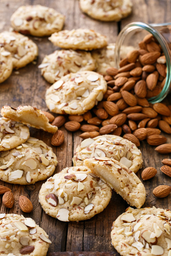 Soft Almond Sugar Cookies Stuffed with Marzipan