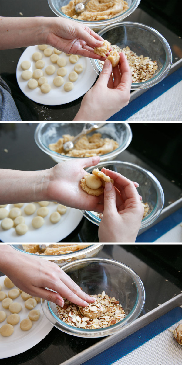 Soft Almond Sugar Cookies Stuffed with Marzipan