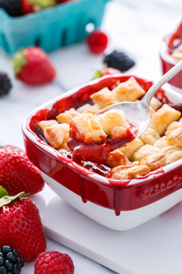 Mini Single-Serving Mixed Berry Pot Pies