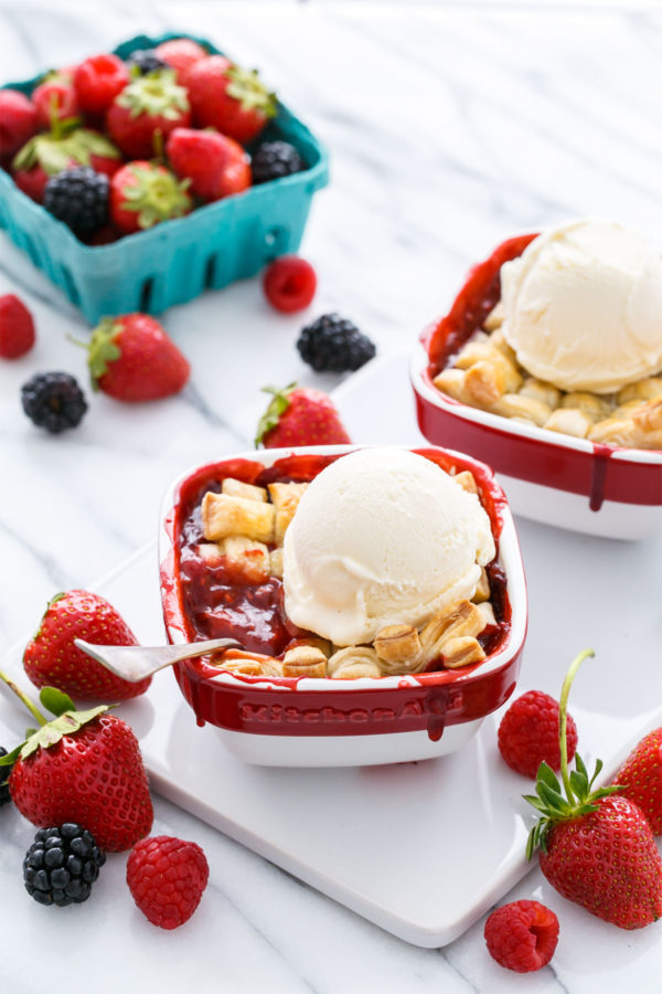 Mini Single-Serving Mixed Berry Pot Pies