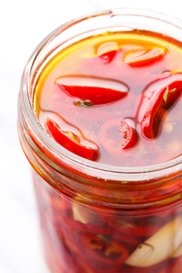 Spicy Refrigerator Pickled Peppers