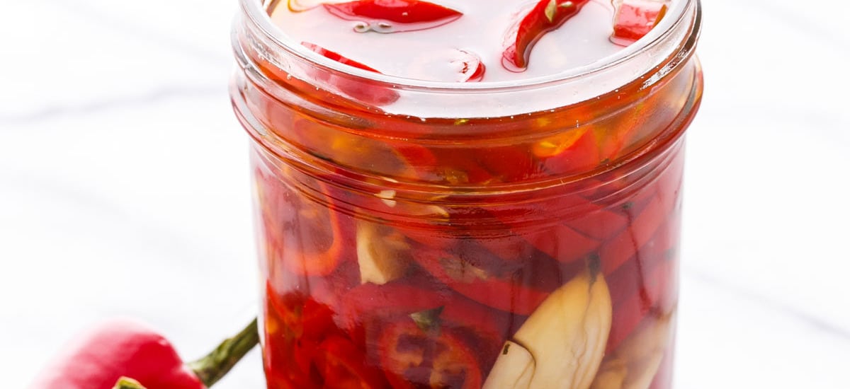 Spicy Refrigerator Pickled Peppers