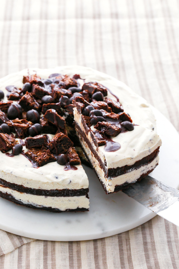 Espresso Fudge Brownie Mudslide Ice Cream Cake