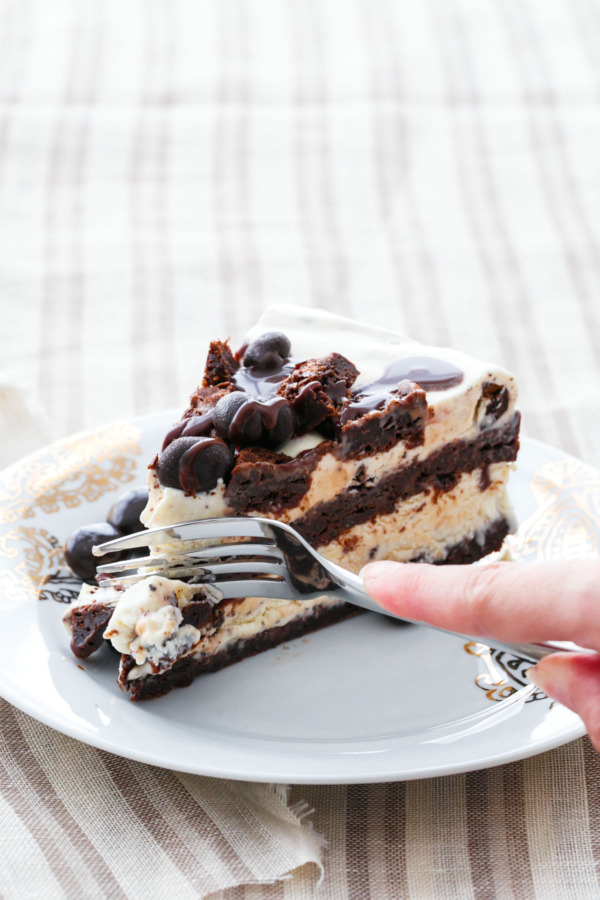 Espresso Fudge Brownie Mudslide Ice Cream Cake