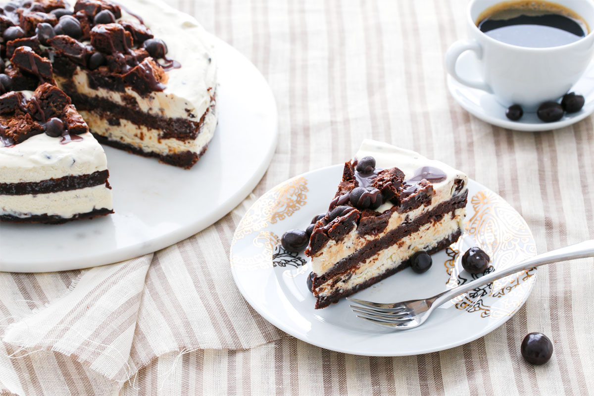 Espresso Fudge Brownie Mudslide Ice Cream Cake