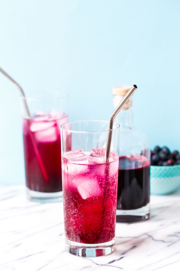 Homemade Blueberry Soda Syrup