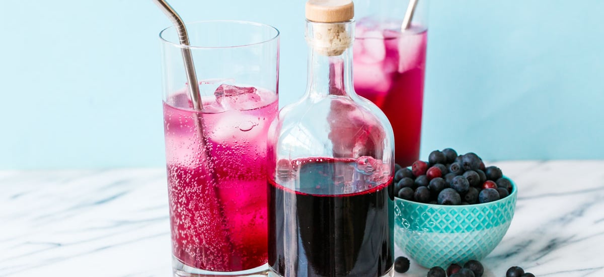 Homemade Blueberry Soda Syrup