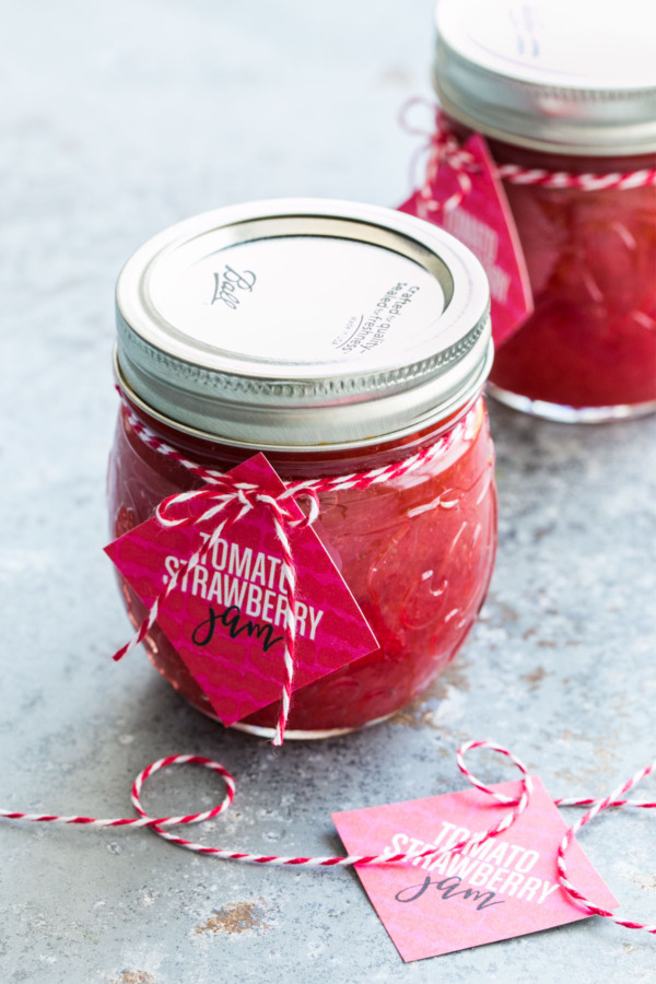 Strawberry Tomato Jam with FREE Printable Labels