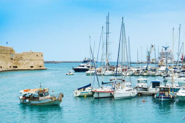 Carnival Vista Mediterranean Cruise: Boats in Crete (Heraklion) Greece