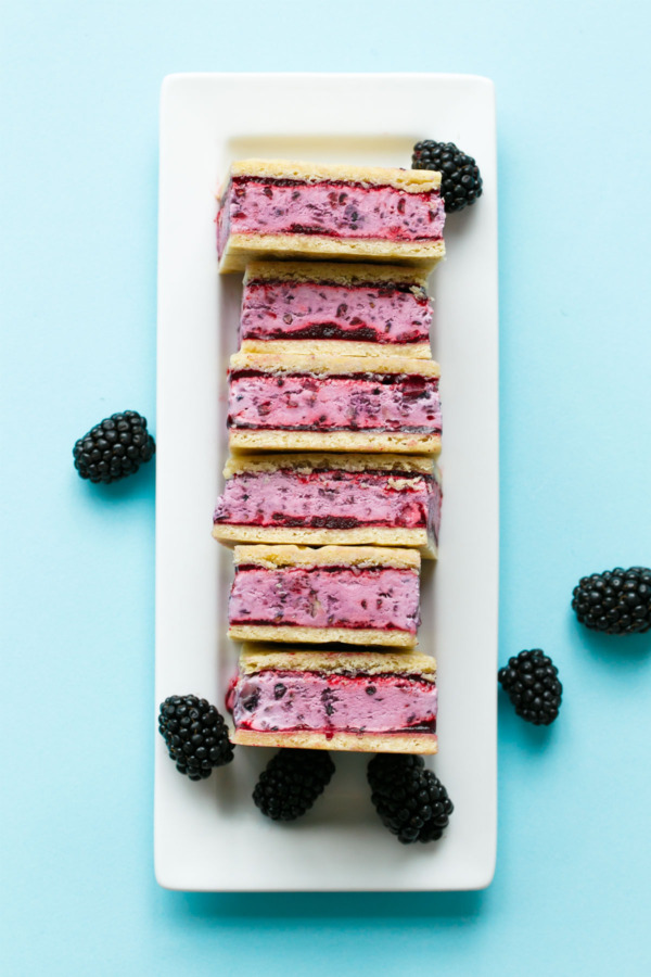 Buttermilk Blackberry Jam and Sugar Cookie Ice Cream Sandwiches