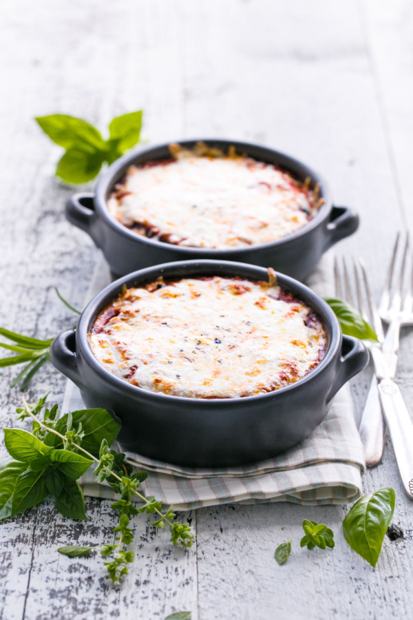 Baked Single-Serving Eggplant Parmesan