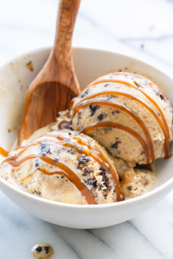 Salted caramel cookies & cream ice cream - the best of both worlds.