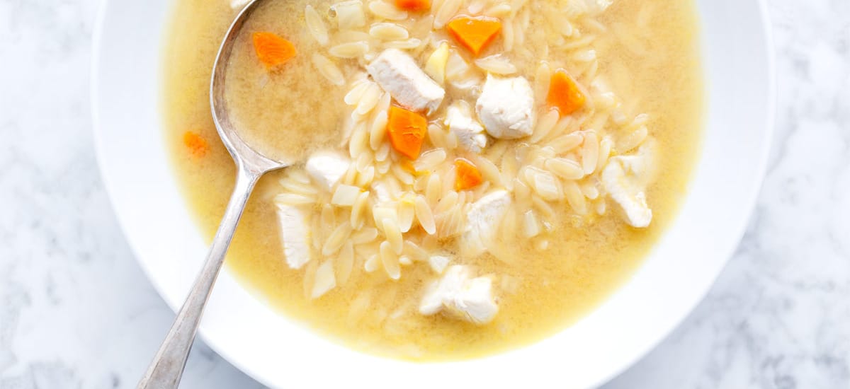 One-Pot Lemon Chicken & Orzo Soup