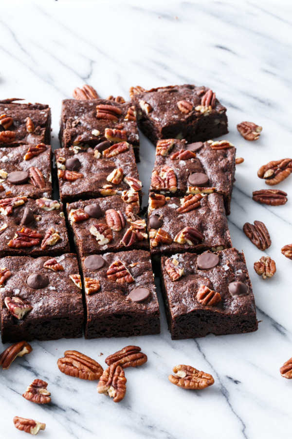 Salted Bourbon Pecan Fudge Brownie Recipe